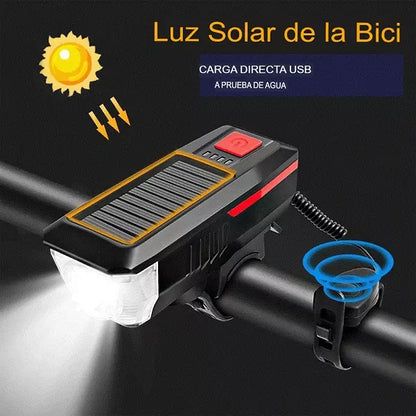 LUZ PARA BICICLETA CON PANEL SOLAR